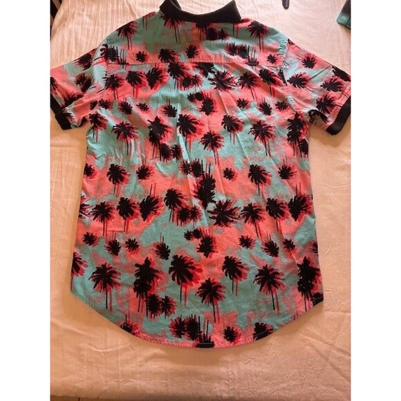Ransak Men Hawaiian Miami Vice Short Sleeve Palm Trees Shirt Size Small - Picture 2 of 5